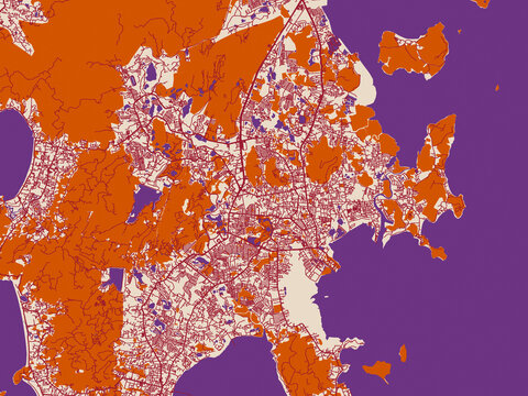 Urban grid map &mdash; Phuket, Thailand