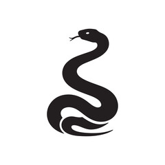 Obraz premium Snake icon silhouette vector illustration icon 