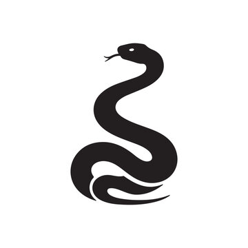 Snake icon silhouette vector illustration icon
