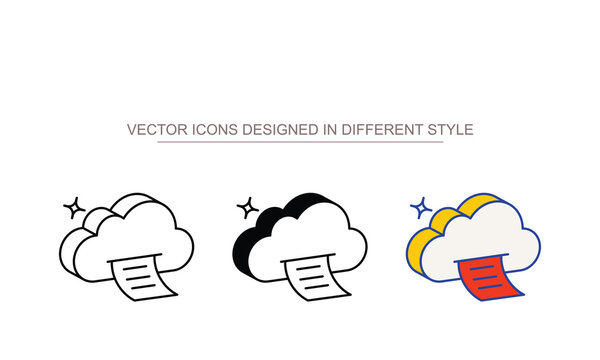 Cloud printing icon design with white background stock illustration