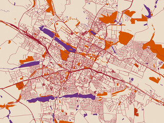 Obraz premium Khmelnytskyi Ukraine city map poster
