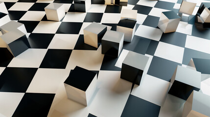 black and white chess board