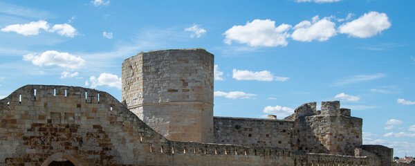 Ruins of the medieval castle of zamora in spain