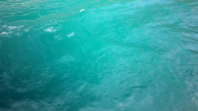 Turquoise Water Surface Seen From Boat