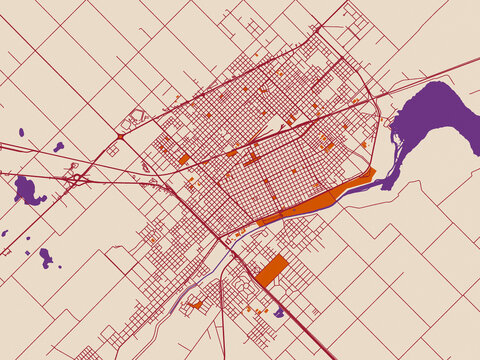 Urban map poster &mdash; Junin, Argentina