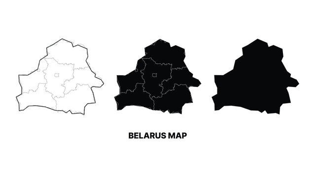 Minimalist belarus map vector illustration