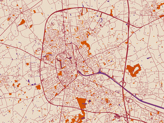 Roeselare Street Network Map 