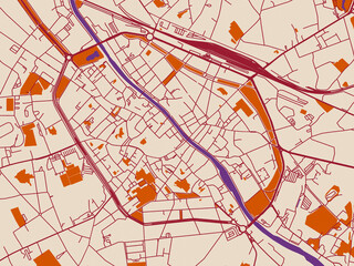 Obraz premium City map background — Tournai, Belgium
