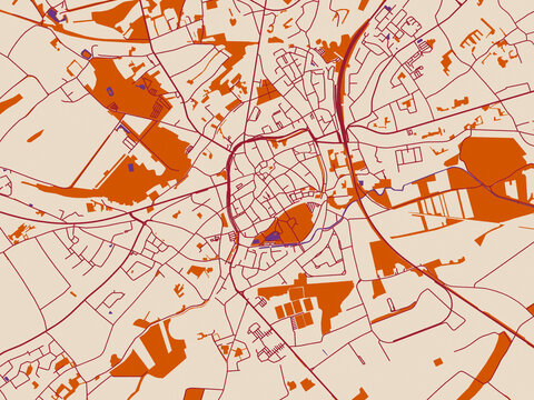 Tongeren, Belgium &ndash; city map