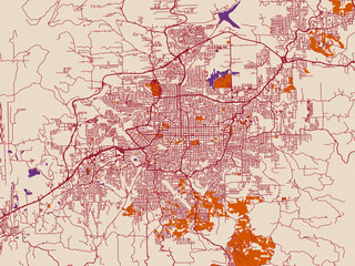 Obraz premium City layout map – Caxias do Sul (Brazil)