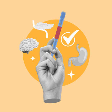 drugs, GLP-1, syringe, clock, broccoli, time, peptide, Similar, Glucagon, Type 1, Graphic, Healthy food, Medication, Healthcare, medicine, Abstract, Alert