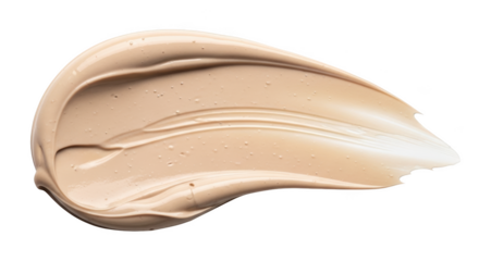 Foundation creamy texture swatch perfect for beauty related projects isolated on transparent background