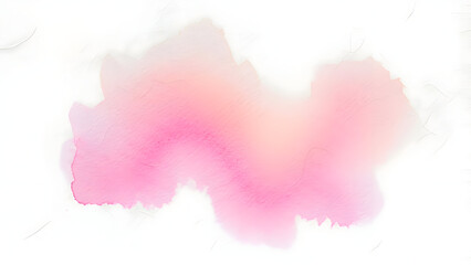 Obraz premium Soft pink watercolor smear on white background for creative design projects