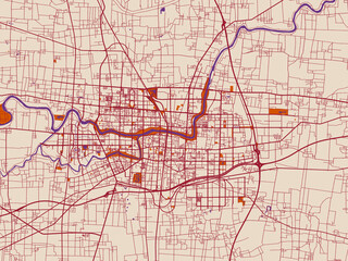 City map background &mdash; Luohe, China