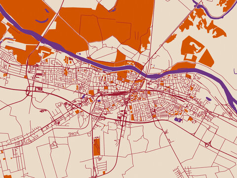 Minimal street plan of CRO, Osijek