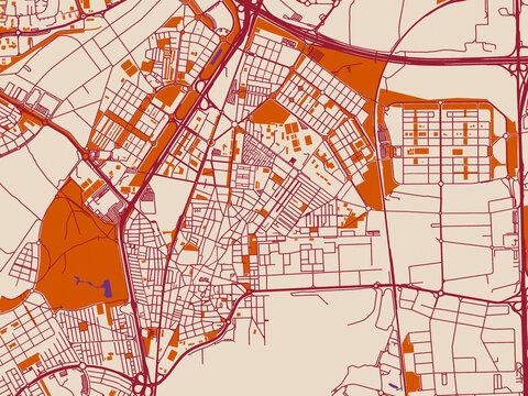 Urban grid map &mdash; Getafe, Spain