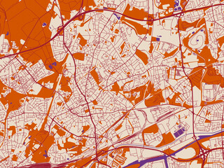 Fototapeta premium Bottrop Germany city map poster