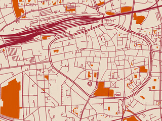 City grid layout map &mdash; Dortmund Zentrum, Germany