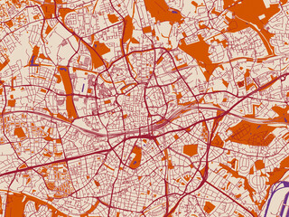 Minimal City Map Essen Germany