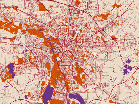 Urban map of Leipzig, Germany