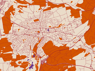 Fototapeta premium City map poster — Schwenningen, Germany