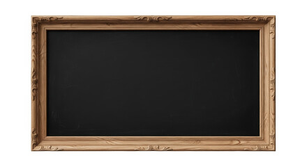 Ornate rectangular picture frame with intricate carvings and backdrop adds sophistication isolated on transparent background