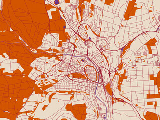 Fototapeta premium Urban map poster — Villingen, Germany