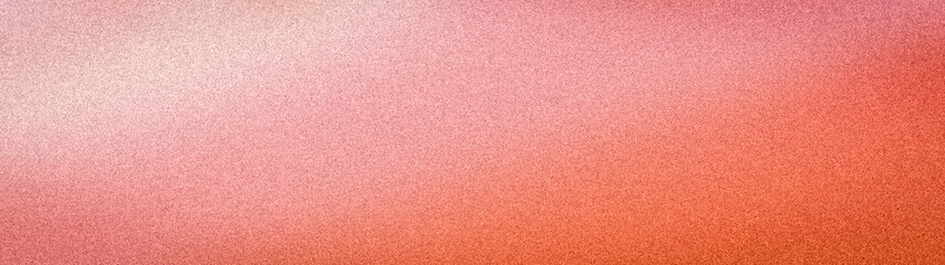 Fototapeta premium Abstract wide background with a grainy texture and blurred gradient of peach, coral, orange, and soft white. Vibrant noise texture for banners and wallpaper