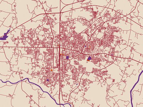 Satna, India &ndash; urban map