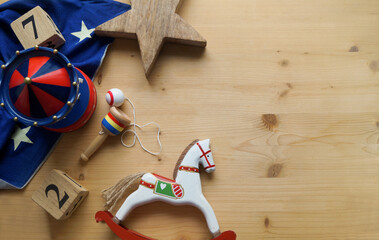 Carousel, merry-go-round, rocking horse, vintage toys