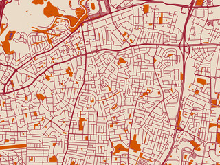 Obraz premium City street layout of Bnei Brak, Israel