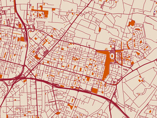 Fototapeta premium Urban map background of Kfar Saba, Israel