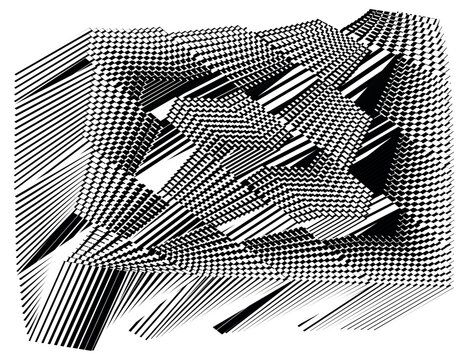 op art modern abstract background, graphic lines and shapes composition, complex organized structure, construstion, linear abstraction, creative geometric pattern, vector black and white decoration