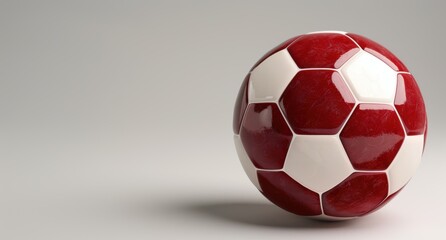 red and white soccer ball