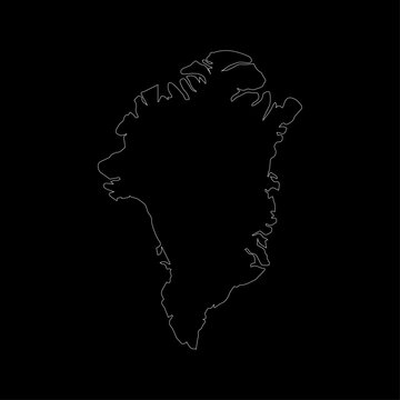 Greenland Map Icon in Vector art