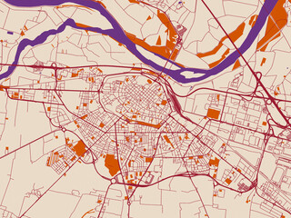 City map background &mdash; Piacenza, Italy