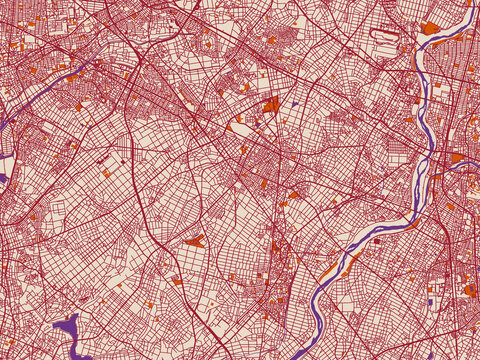 Anjo &ndash; city map, Japan