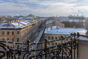 Saint Petersburg, View from the balcony of the Esders and Scheyfals department store near the Red Bridge, 