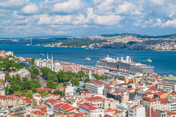 View of the Bosphorus from Galata Tower.