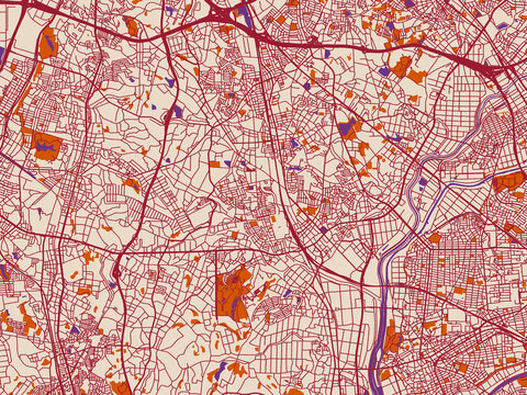 Obu Japan city map poster