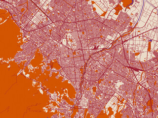 Sapporo &ndash; street map, Japan