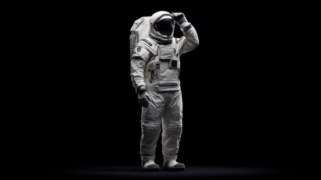 Medium shot highlighting a lightweight smart spacesuit designed for maximum comfort with advanced moisturewicking fabrics and adaptive fit technology