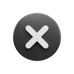 Fototapeta premium Close button isolated on transparent background