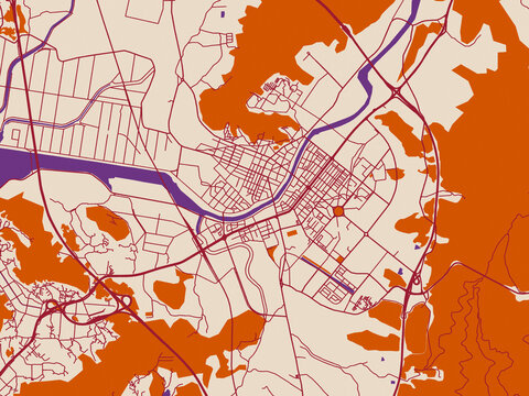 City map poster &mdash; Boryeong, Korea, Republic of