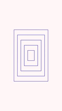 Minimal concentric rectangle line background with thin blue outlines on soft pastel canvas, abstract geometric tunnel pattern, modern clean design ideal for posters, wallpapers, UI, branding, and crea