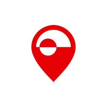 Greenland Map flag Icon in Vector art