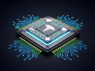 Advanced Circuit Board Technology Medical Symbols Integrated Circuit