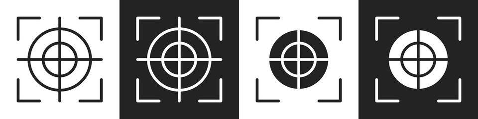 Fps Line And Solid Icon In White And Black Background