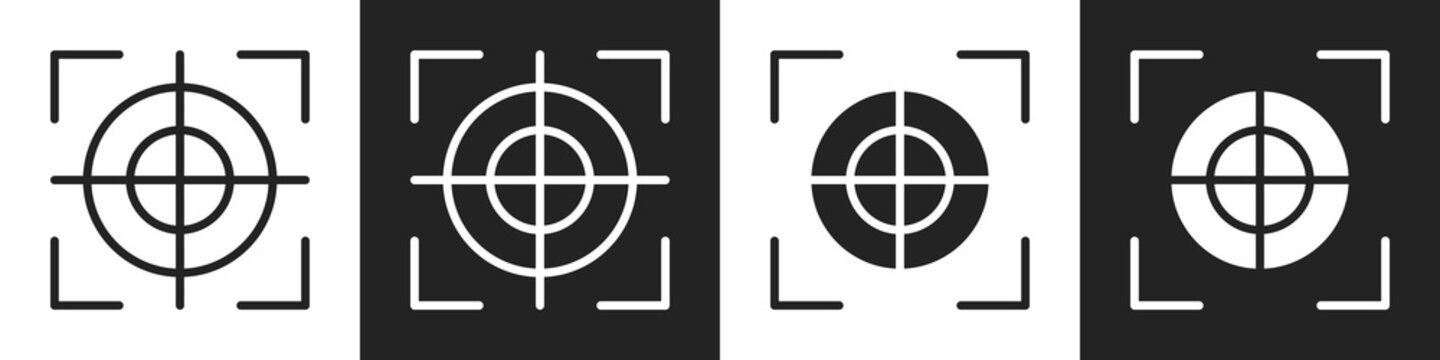 Fps Line And Solid Icon In White And Black Background
