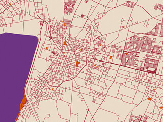 Obraz premium Zumpango, Mexico – city map